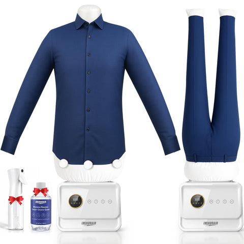 iMinorAir automatic ironing machine front view showcases compact, apartment-friendly design.