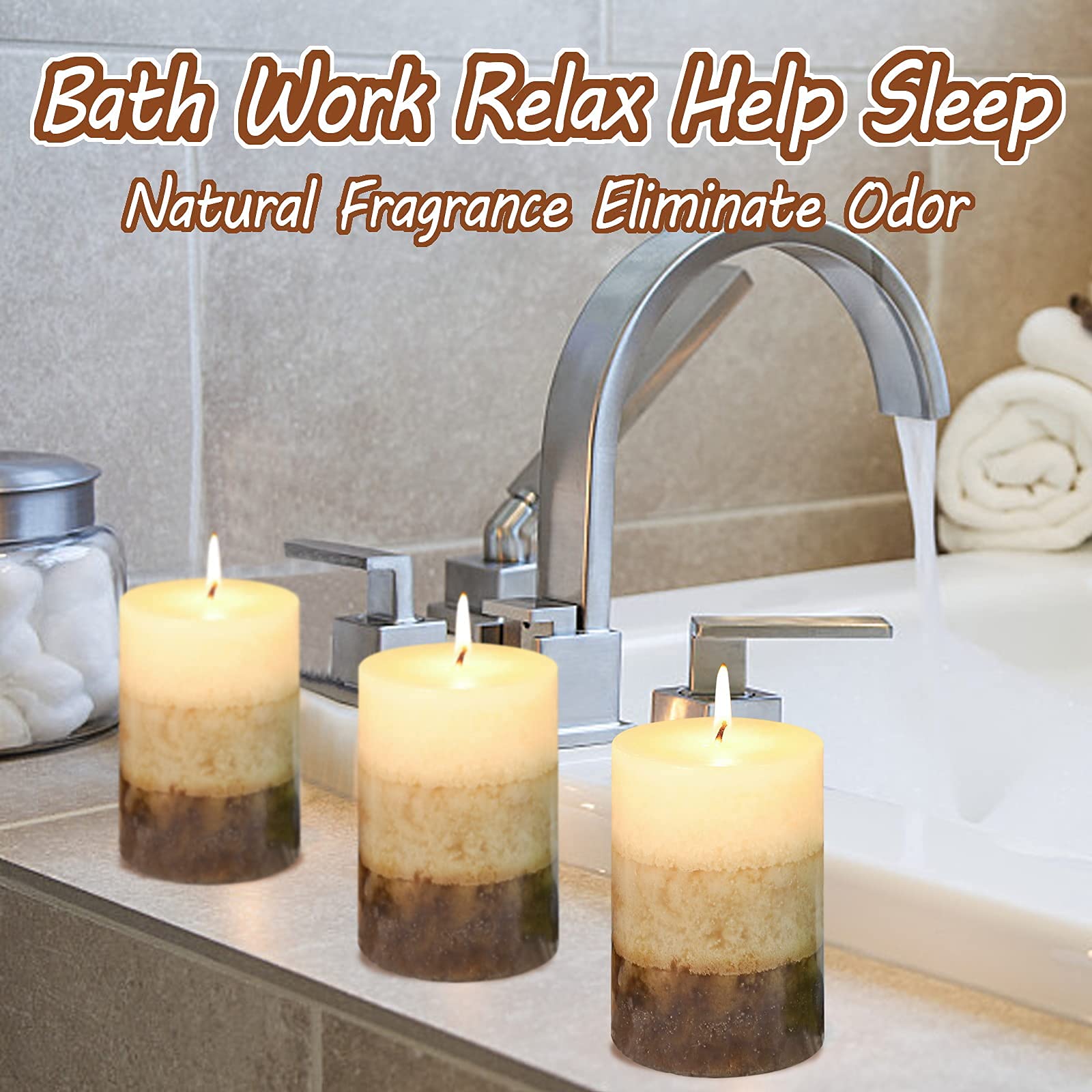 Immeiscent Vanilla Cupcake Pillar Candle with lead-free wicks for clean burn
