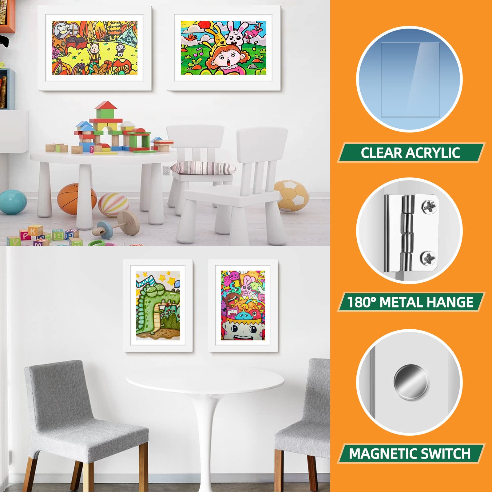 IMMERROT wall-hanging frames support horizontal or vertical layouts