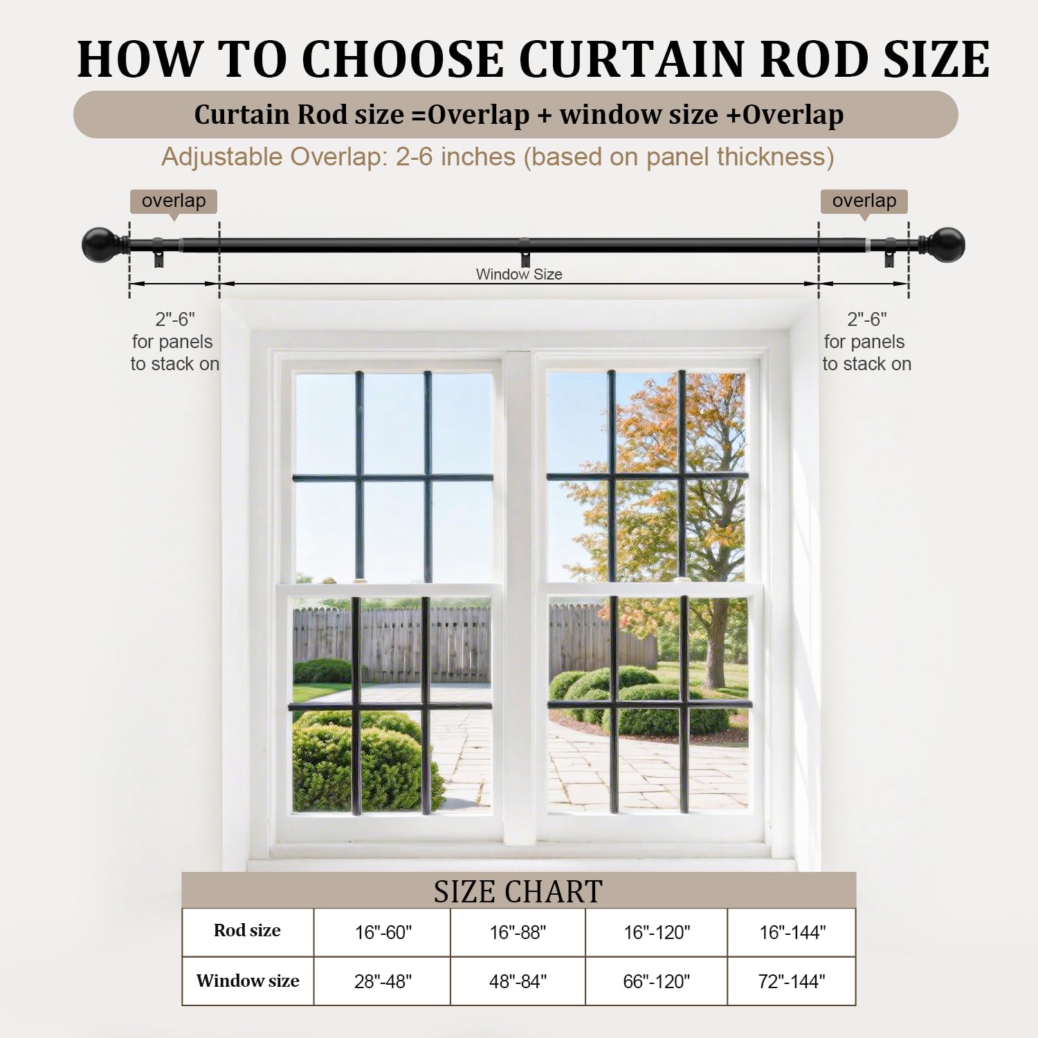 Immiehh blackout-ready rod supports varying fabrics while reducing light intrusion.