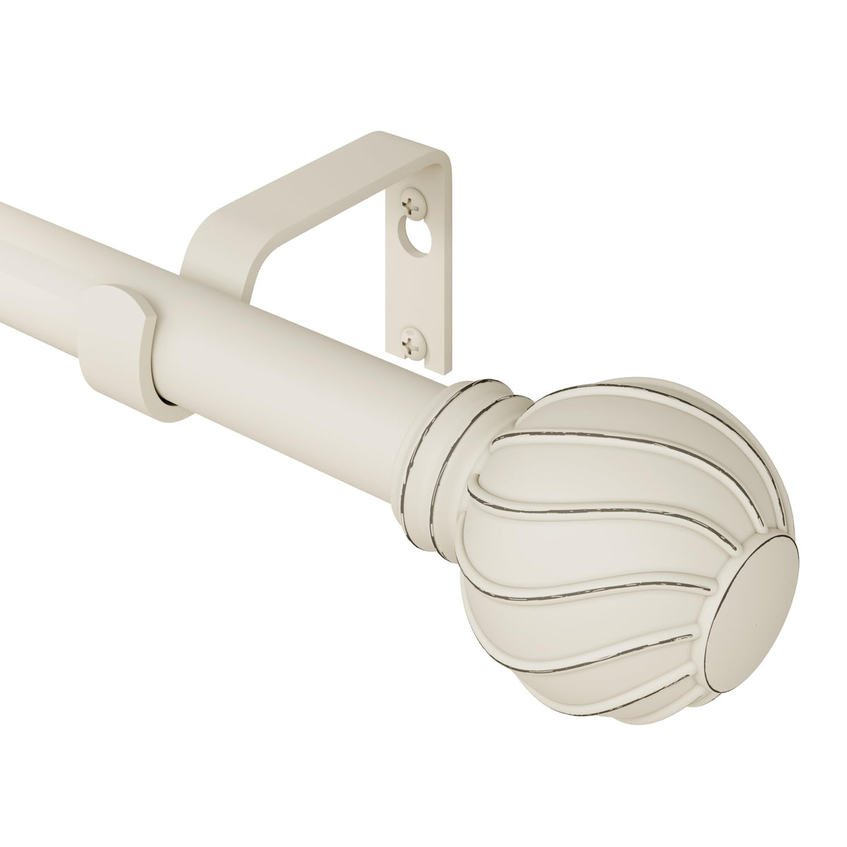 Immiehh extra-long white curtain rod mounted over a large window for wide coverage