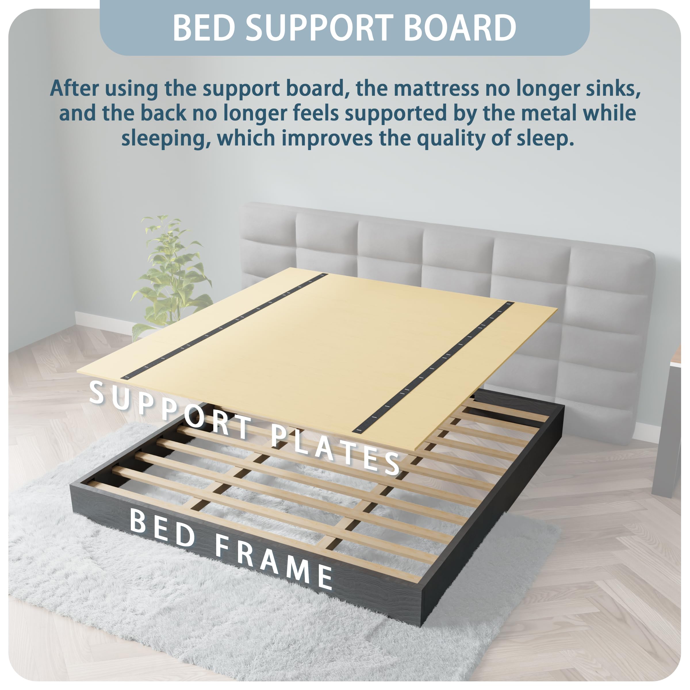 Imperius foldable bed board travel-friendly design saves space between uses.