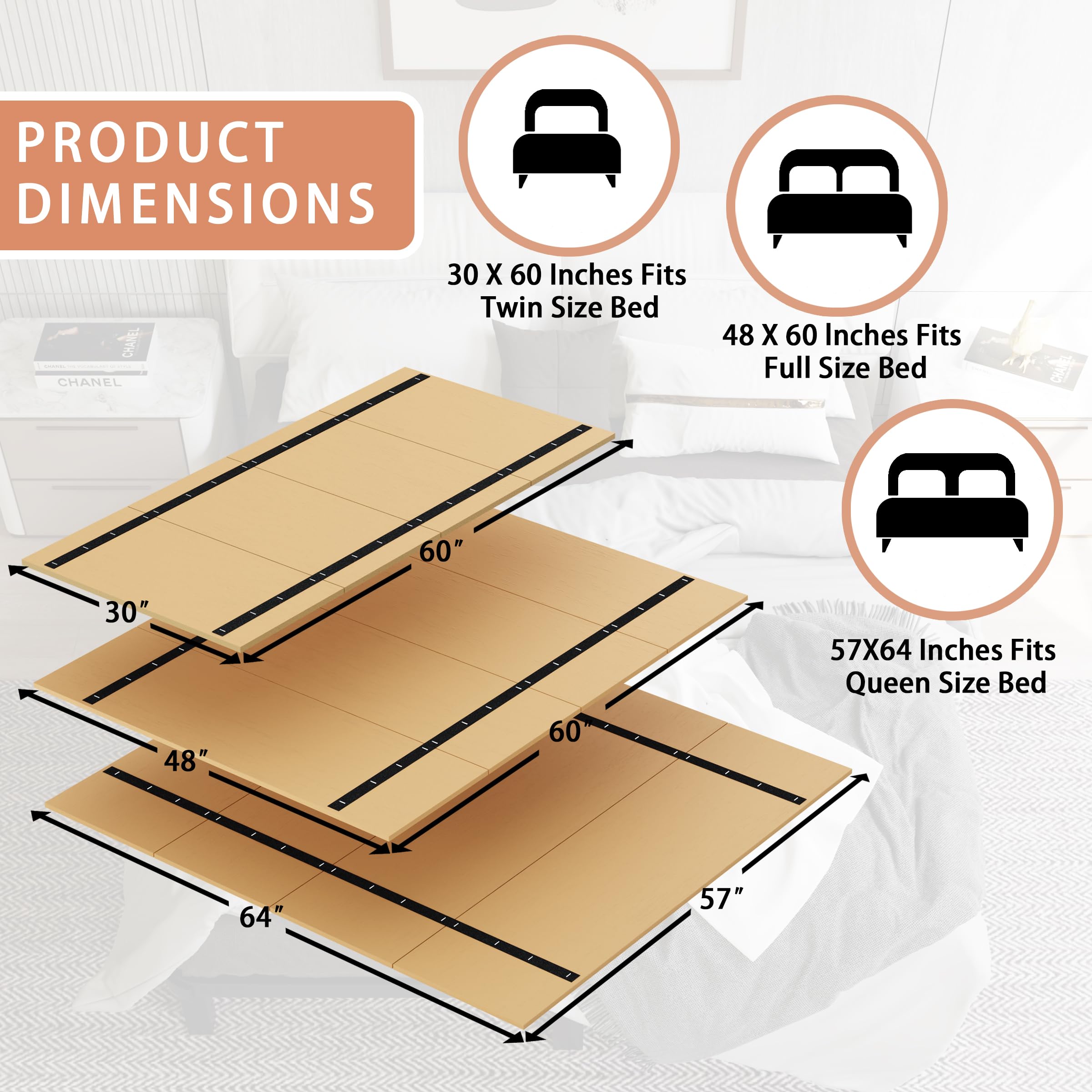 Imperius foldable box spring 60x48 open for mattress support in use.
