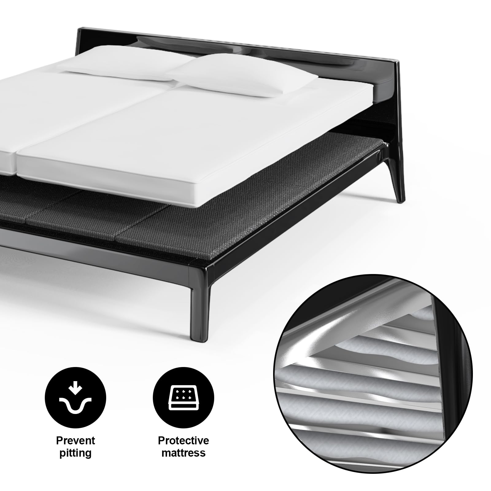 Imperius folding spring box offers portable, easy setup under beds.