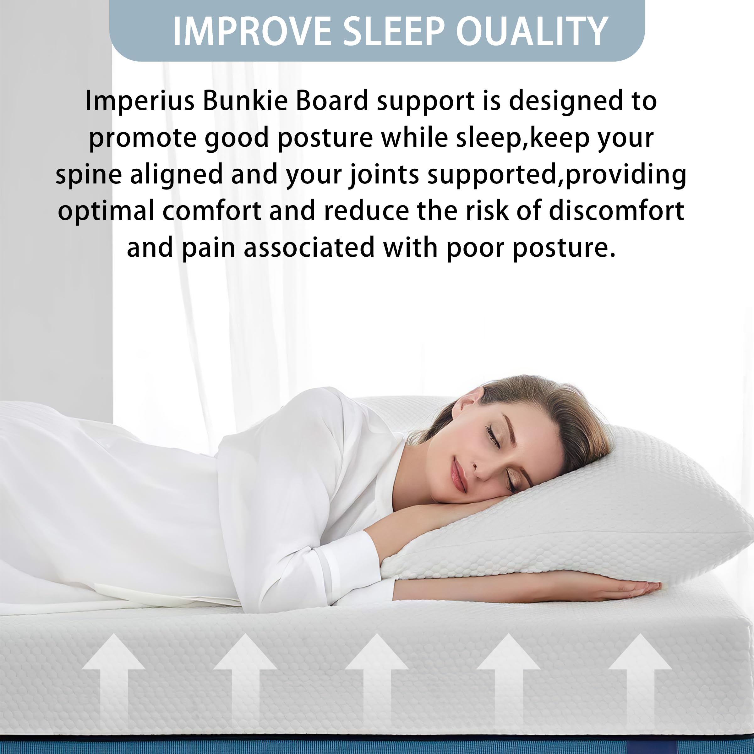 Imperius full bunkie board middle-support alignment helps beds sit evenly.