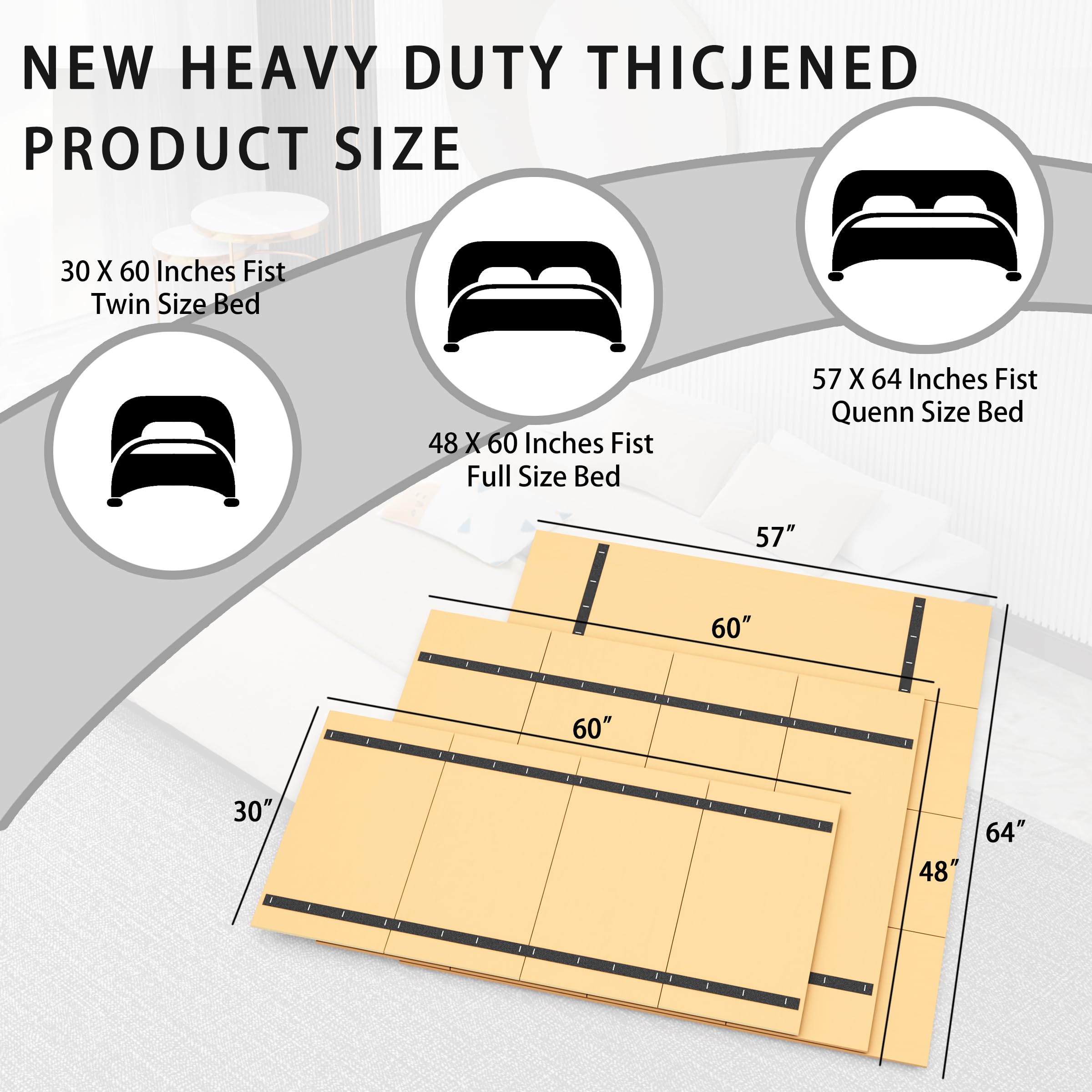 Imperius heavy-duty splints folded for compact storage under the bed