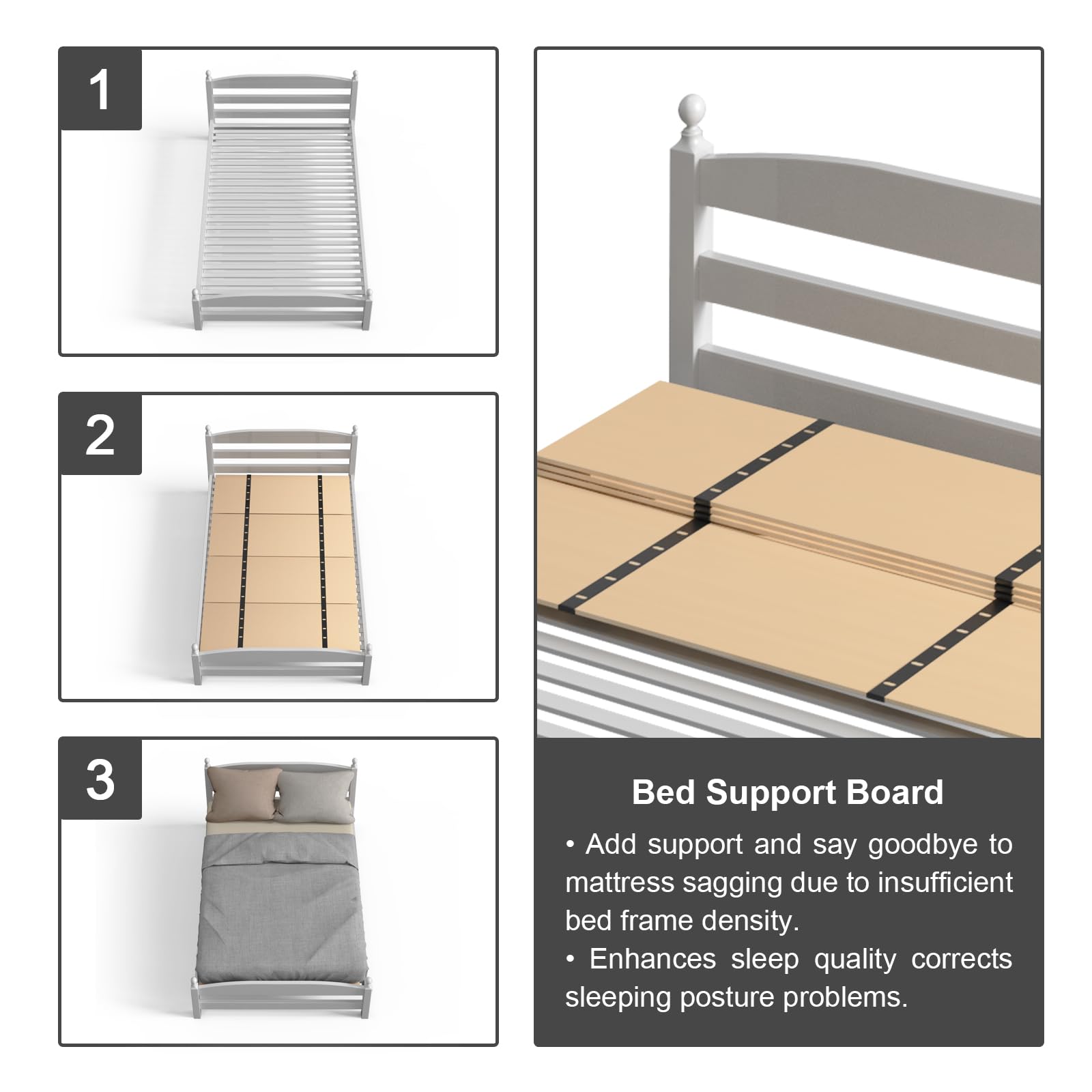 Imperius bunkie board suited for kids beds and bunk beds.