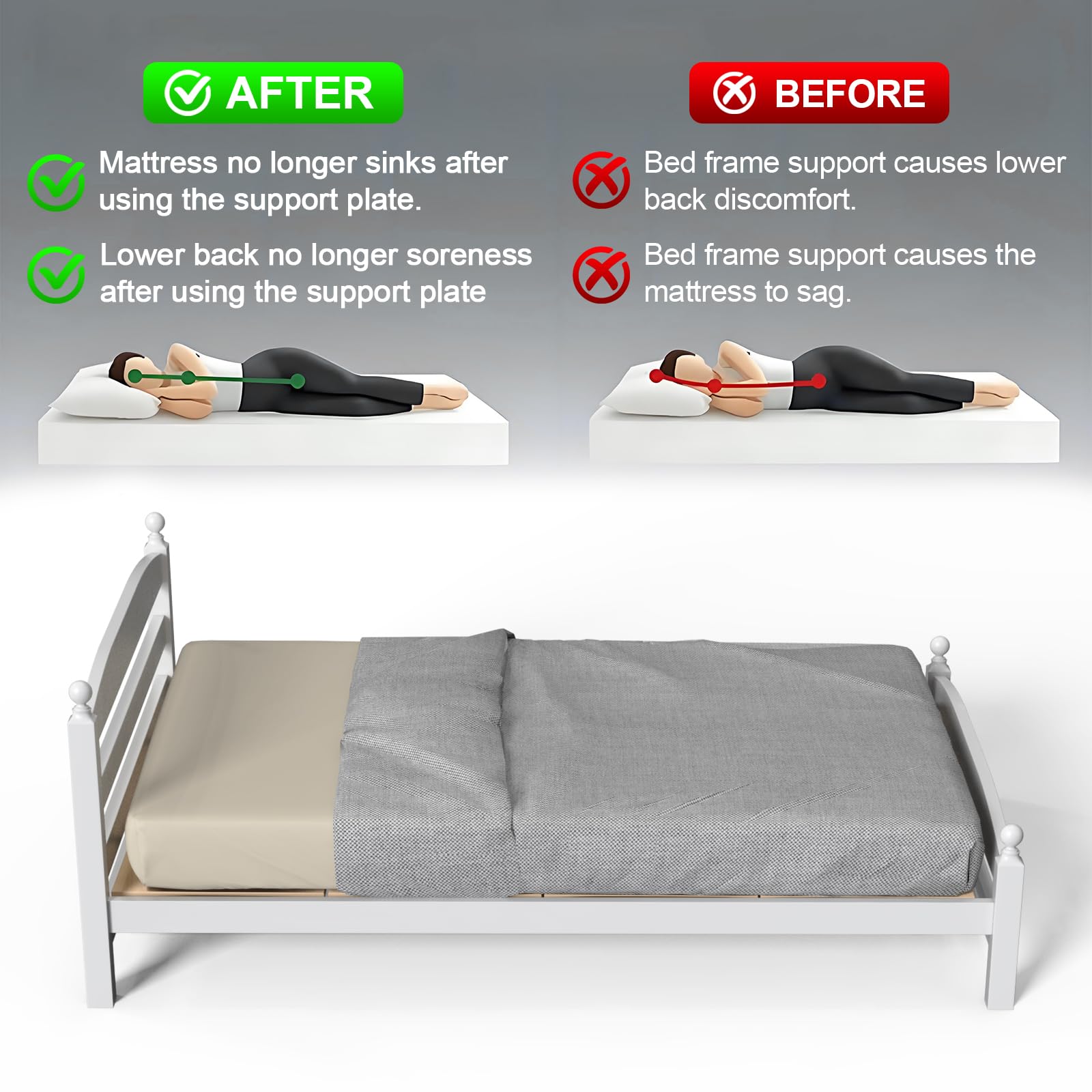 Imperius under-mattress support compatible with sleeper sofas.