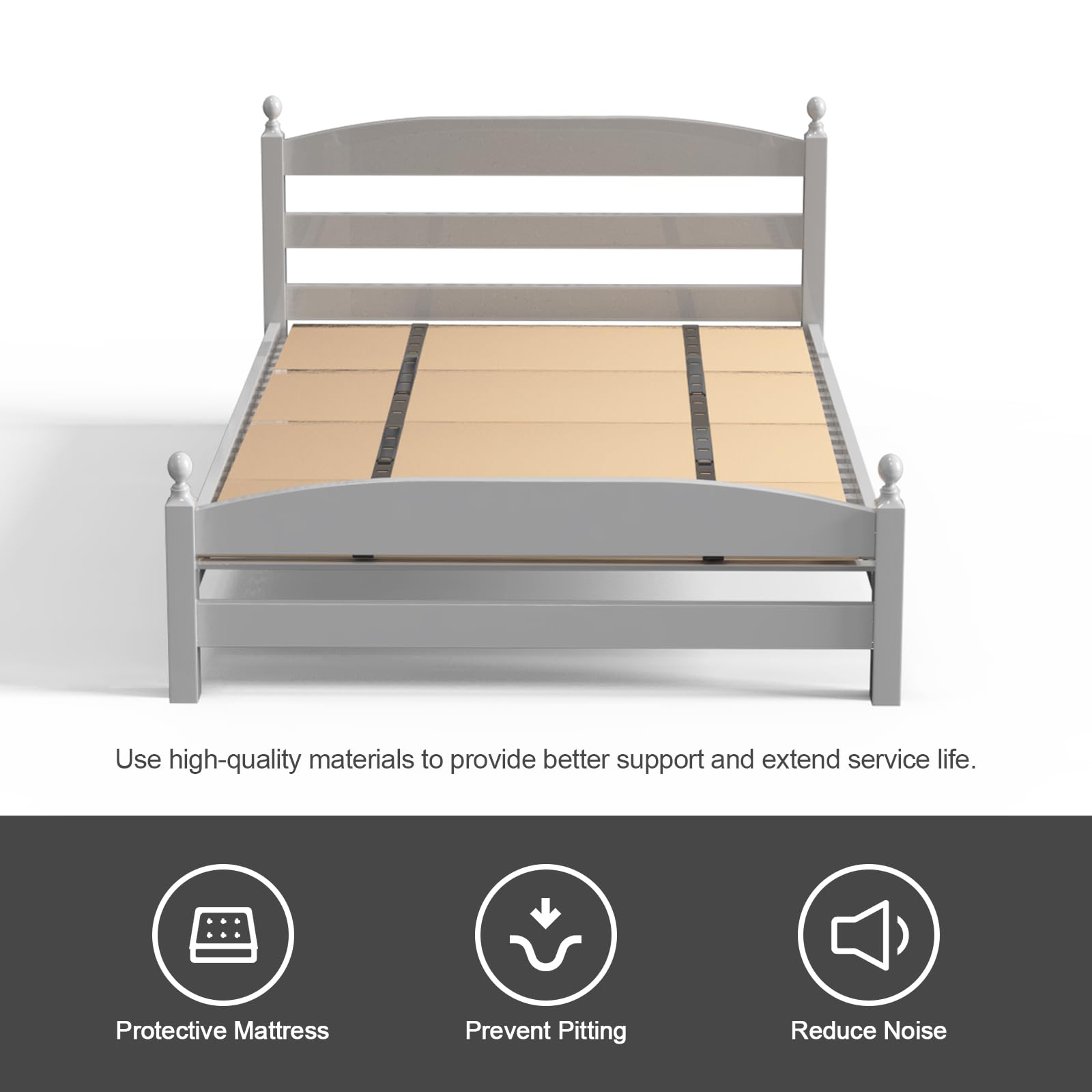 Imperius under-mattress support close-up shows slim profile.