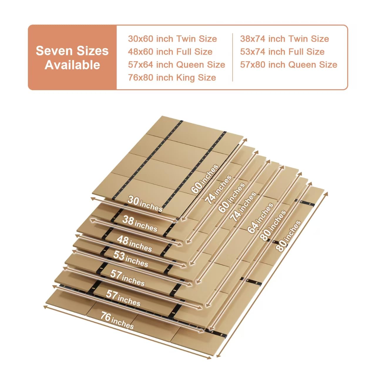 Imperius wooden bunkie board folded compact for easy storage.