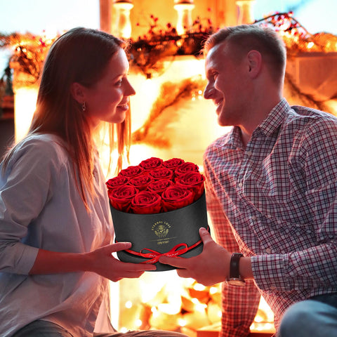 Gift ready packaging from Impouo Forever Flowers for celebratory moments.