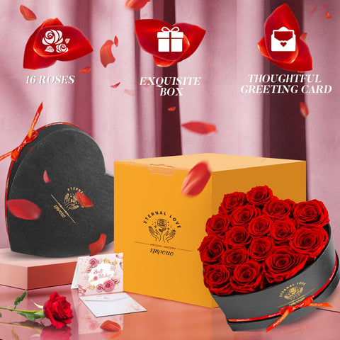 Impouo preserved rose gift box with wrapping adds sophistication for gifting.