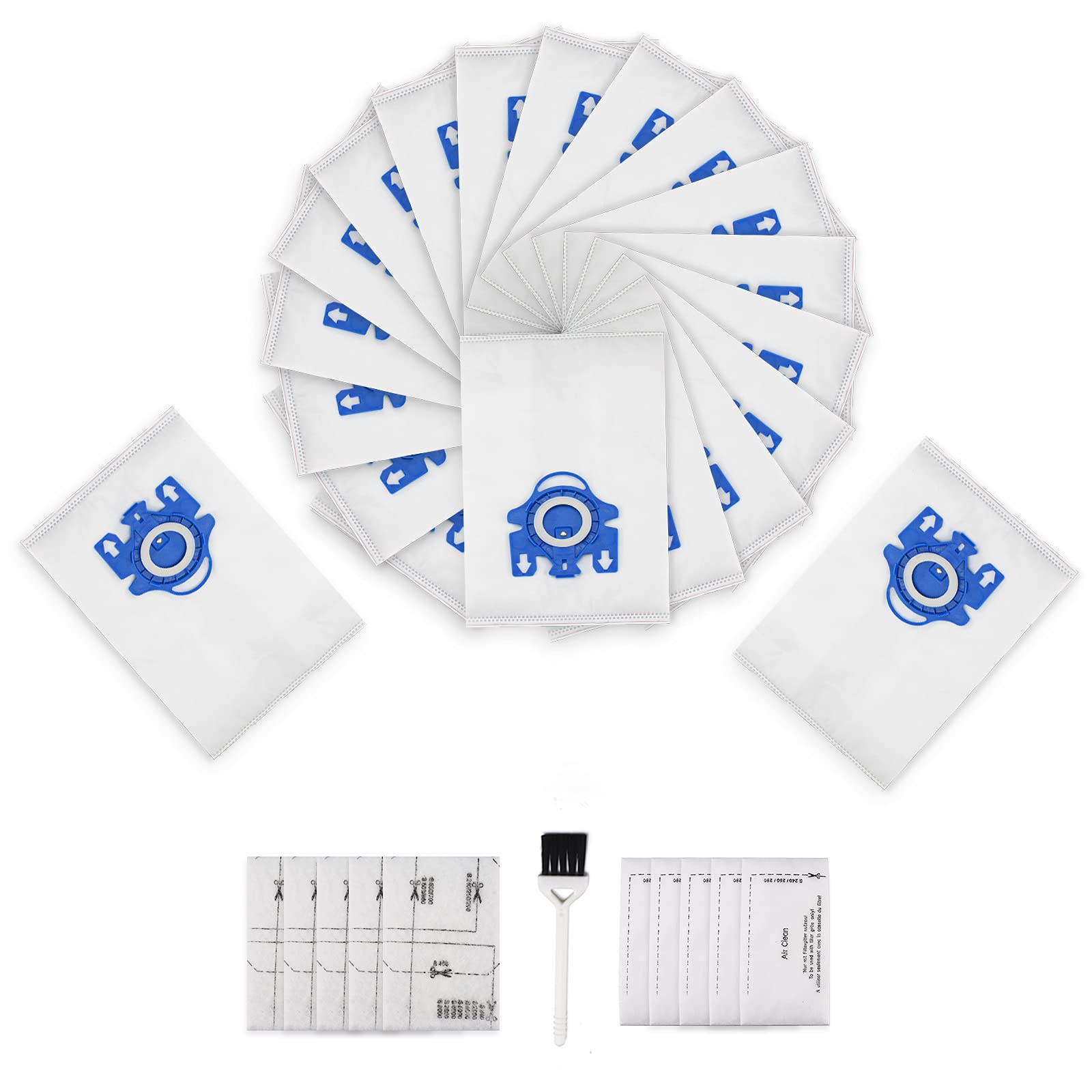 Improvedhand airclean bags for Miele GN; 20-pack for strong filtration