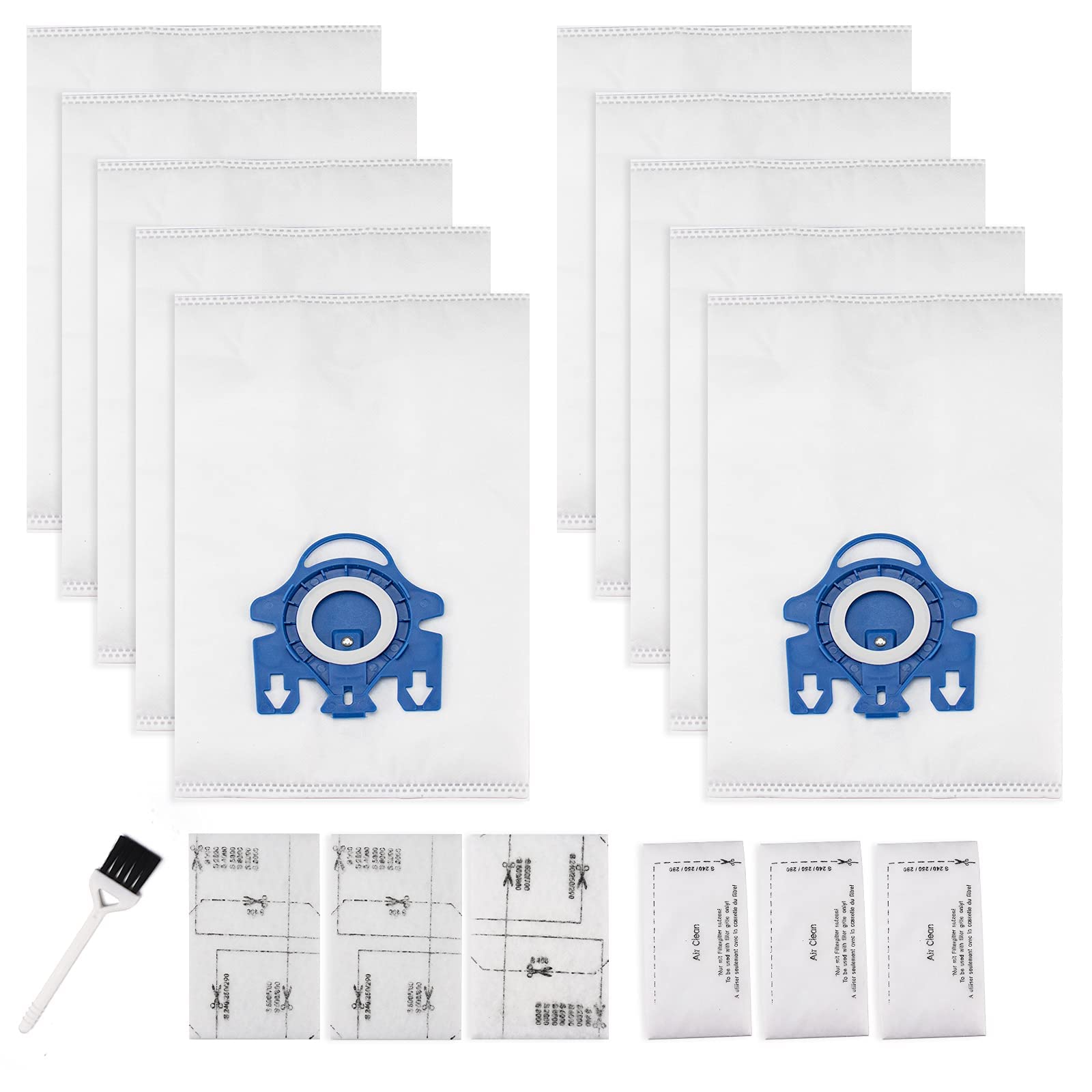 Improvedhand AirClean GN dust bags pack shown for Miele canisters, highlighting filtration benefits