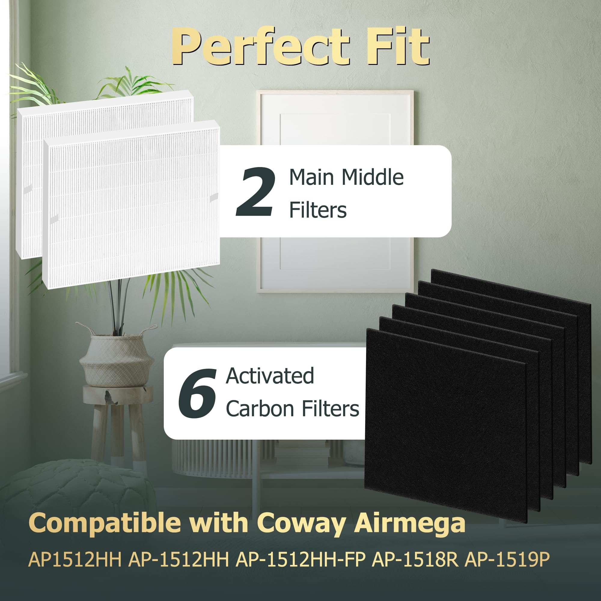 Improvedhand AP-1512HH coconut shell carbon reduces smells in rooms