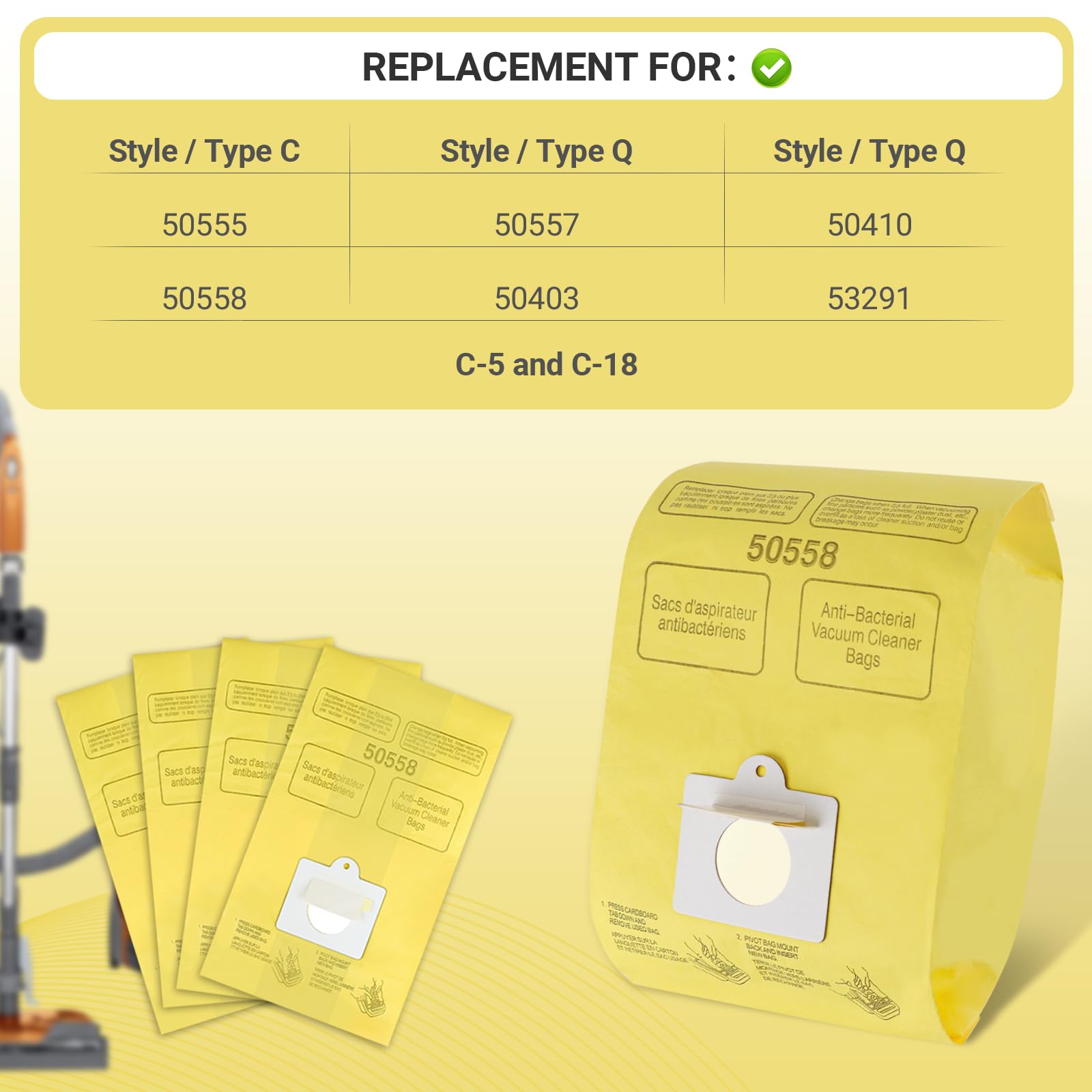 Improvedhand bags inside vacuum—secure fit maintains suction and containment.