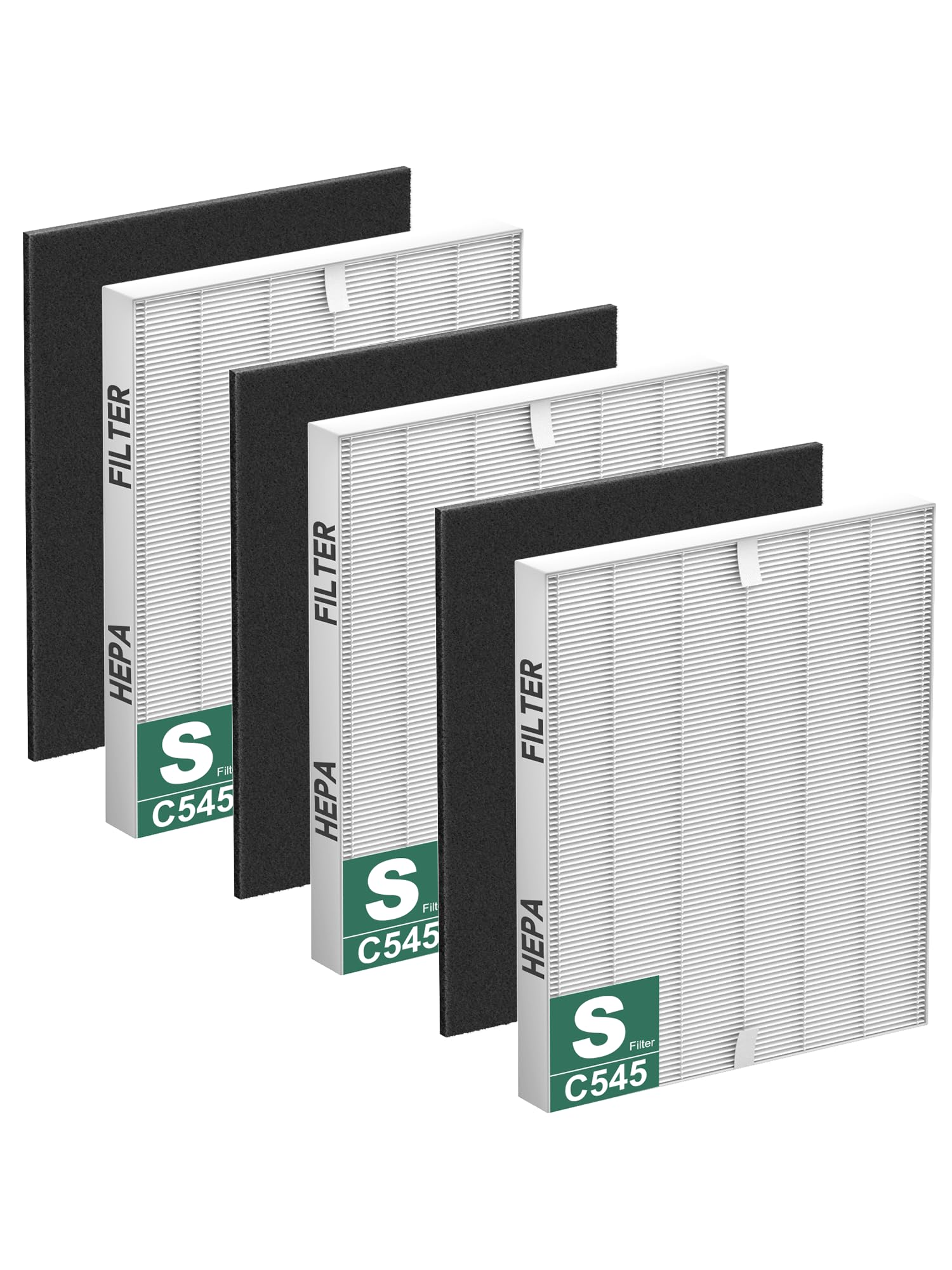 Improvedhand C545 replacement filter S, front view, compatible with Winix models for efficient filtration.