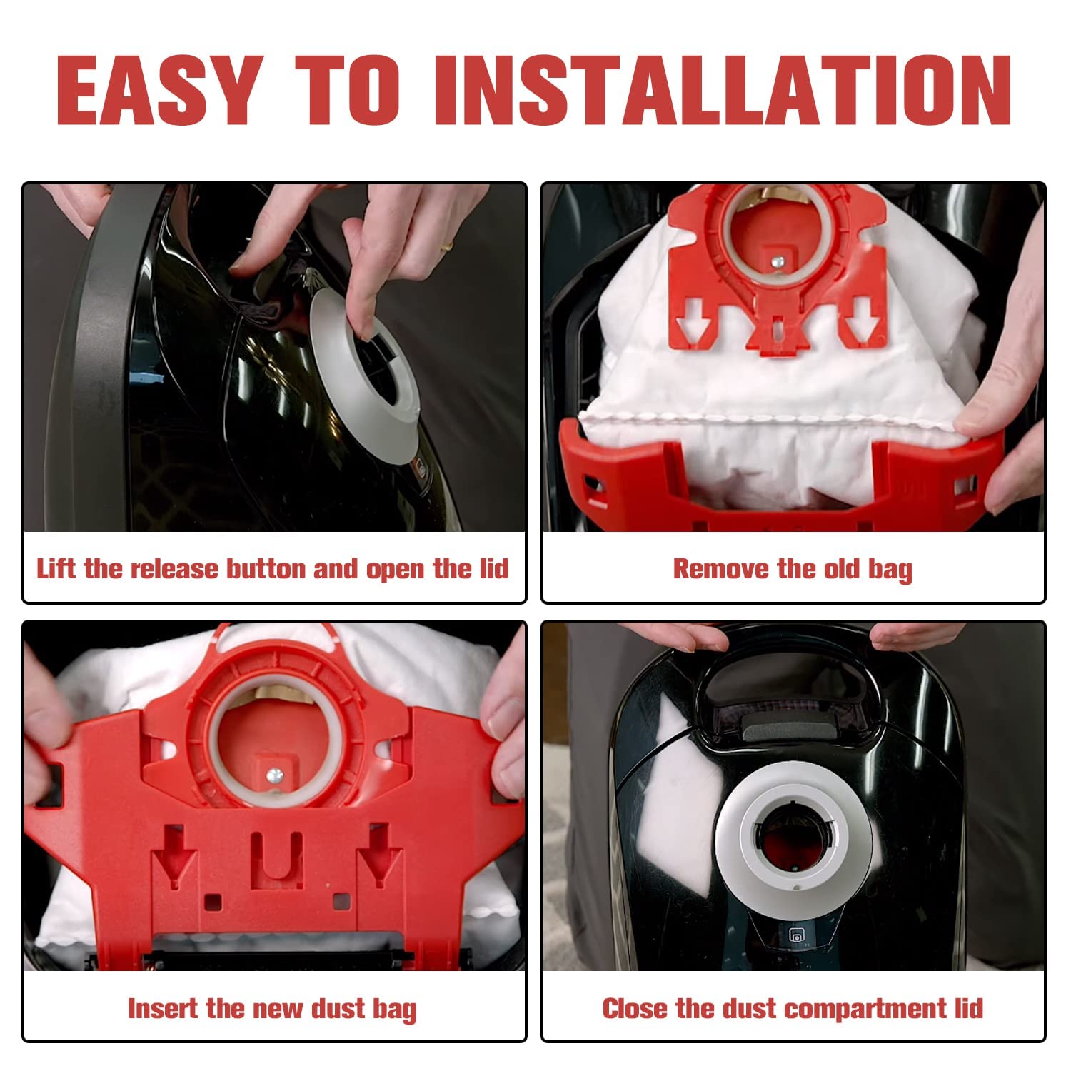 Improvedhand cleaning brush aids quick maintenance and bag replacement