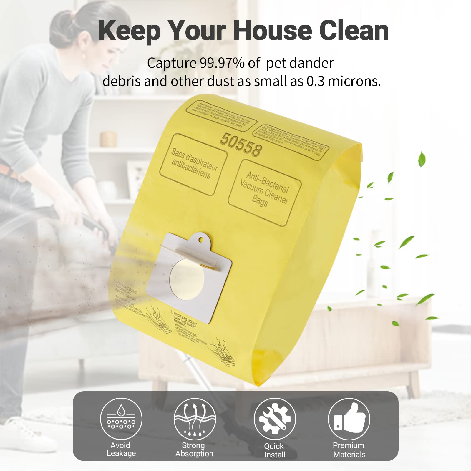 Improvedhand Enviro-Closure collar—prevents dust leakage during bag disposal.