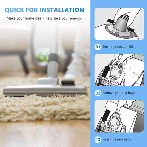 Improvedhand quick-release bags for easy replacement and mess-free use