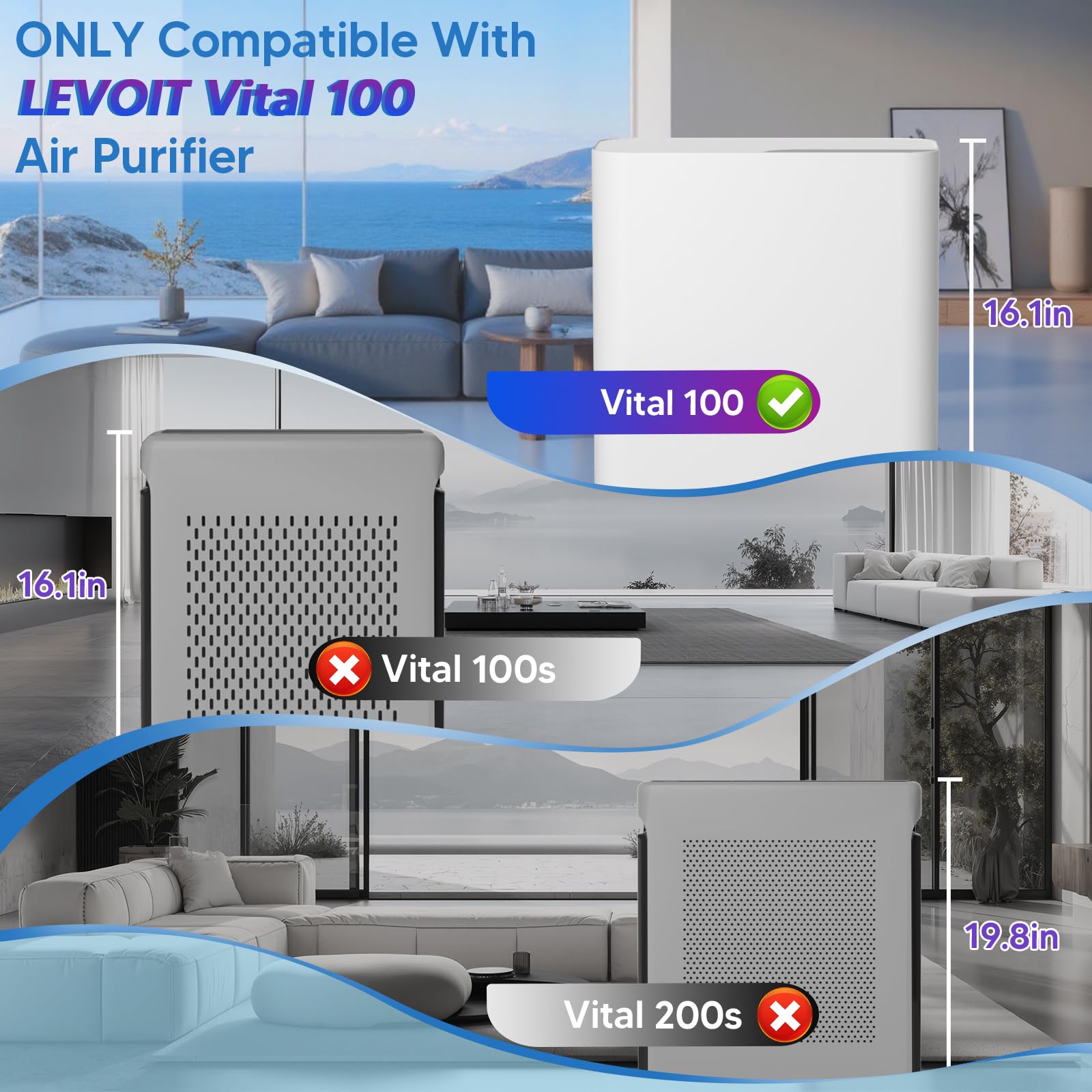Improvedhand Vital 100 main filter ensures efficient filtration with dense micron-level fibers.