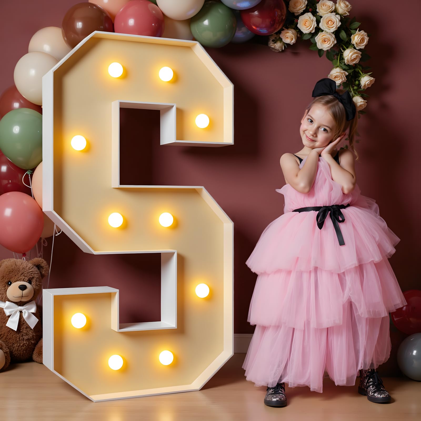 IMPRSV 4FT marquee letters frame ready for DIY backdrop at parties