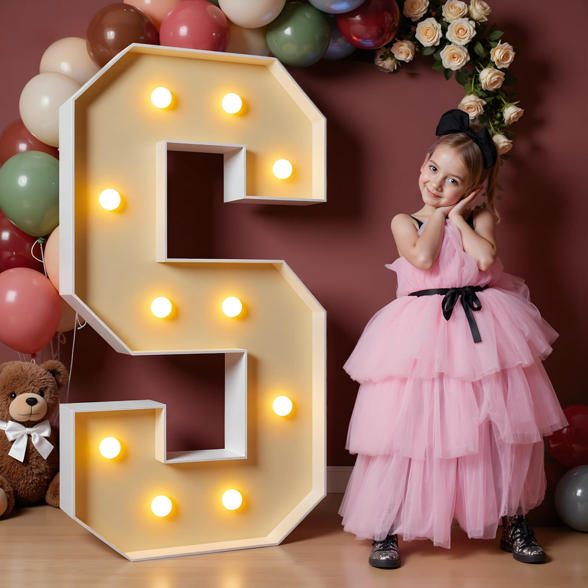 IMPRSV 4FT marquee letters frame ready for DIY backdrop at parties