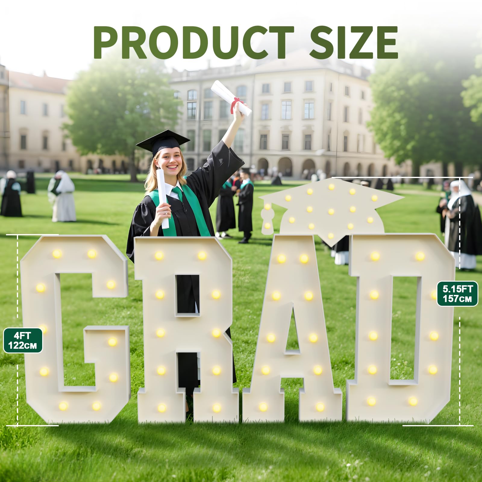 imprsv durable foam board letters resist deformation for repeated graduation use.