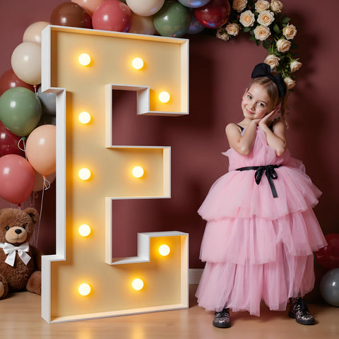 Imprsv 4ft marquee letters front view glow for party backdrops and photos