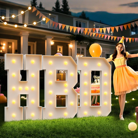 imprsv marquee letters package-content includes frames and light string for easy DIY setup