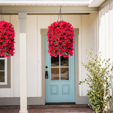 INSPRING bougainvillea close-up reveals realistic petals and vibrant red color