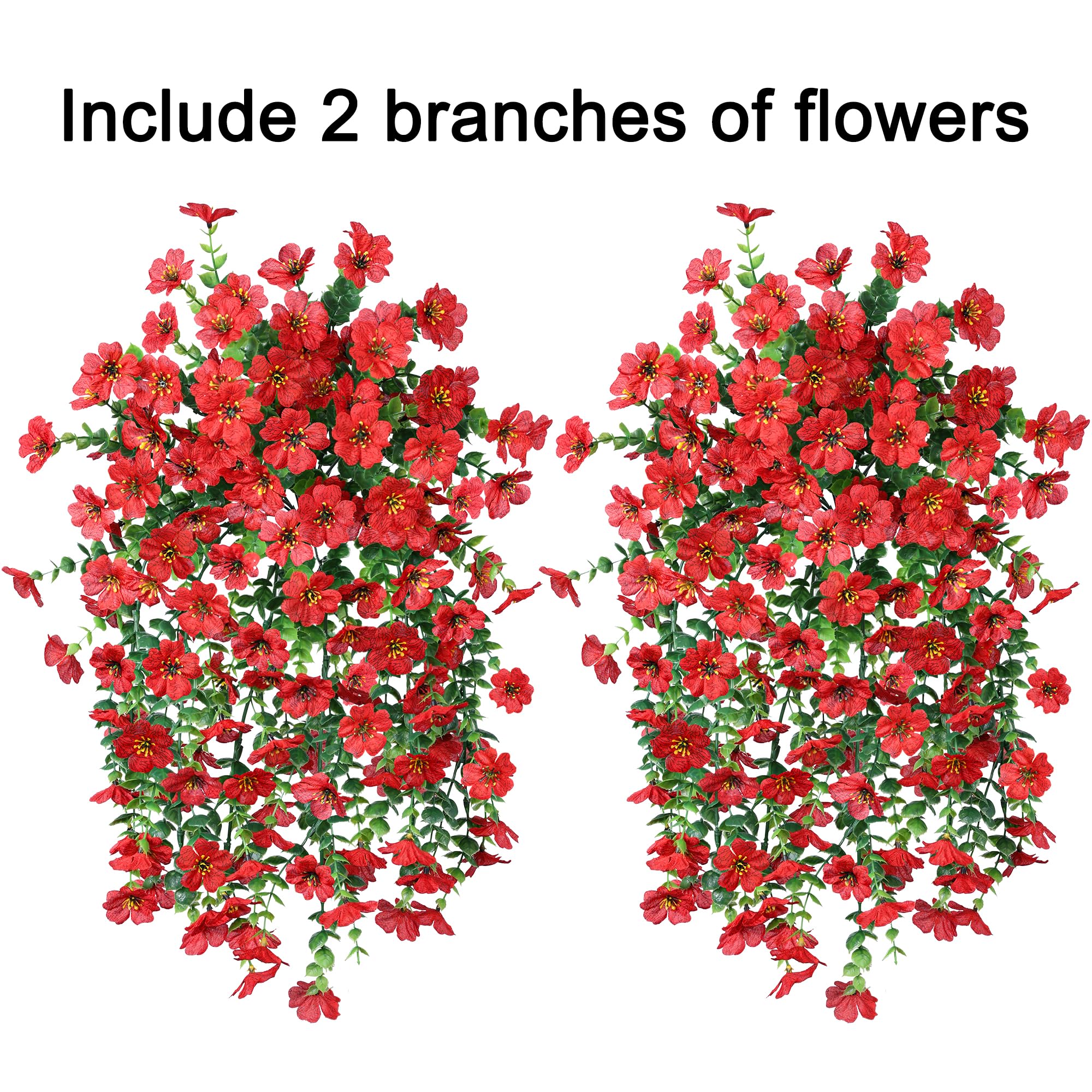 INSPRING red daisy hanging bundle for entryway display