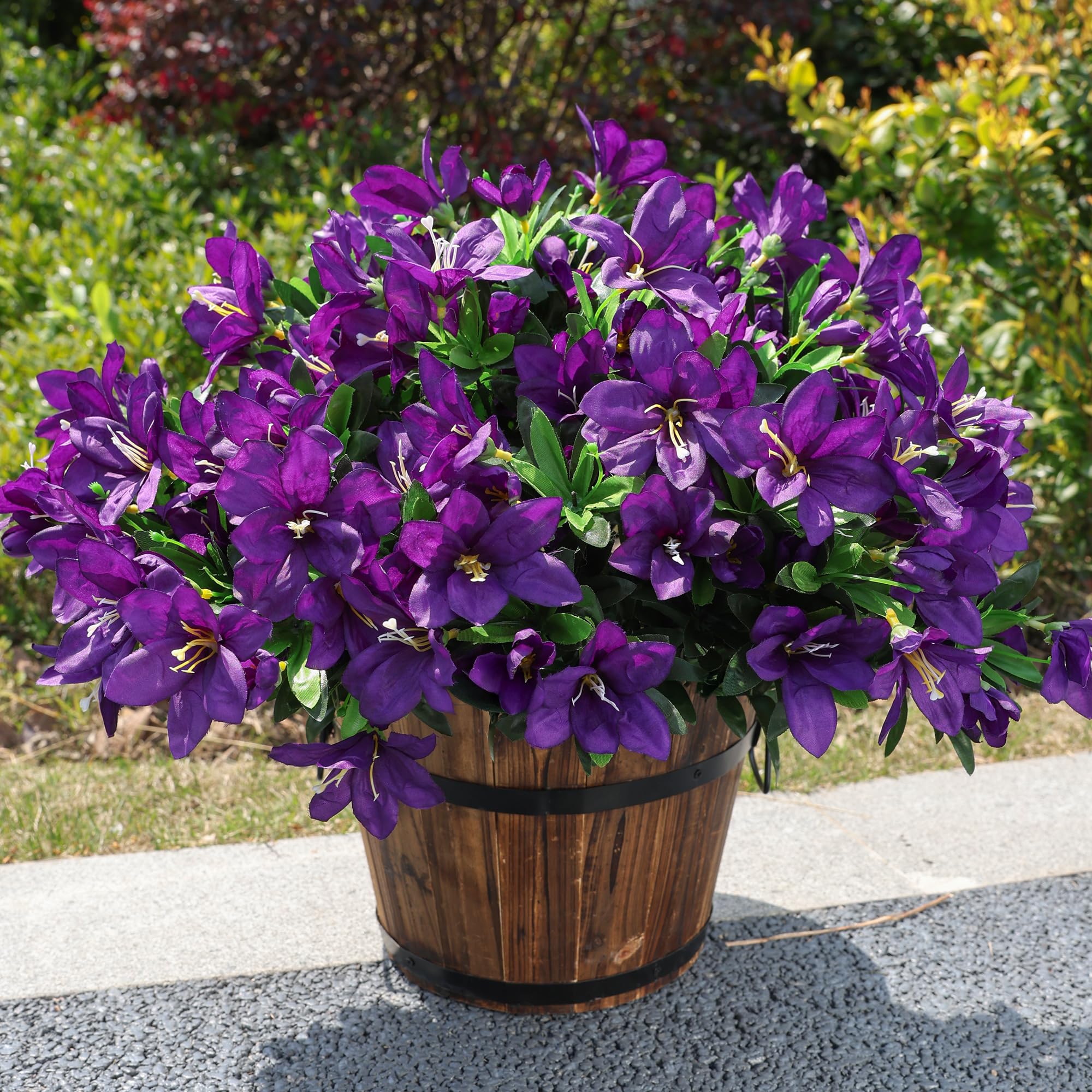 INSPRING dark purple azalea close-up showing vivid color and silk texture