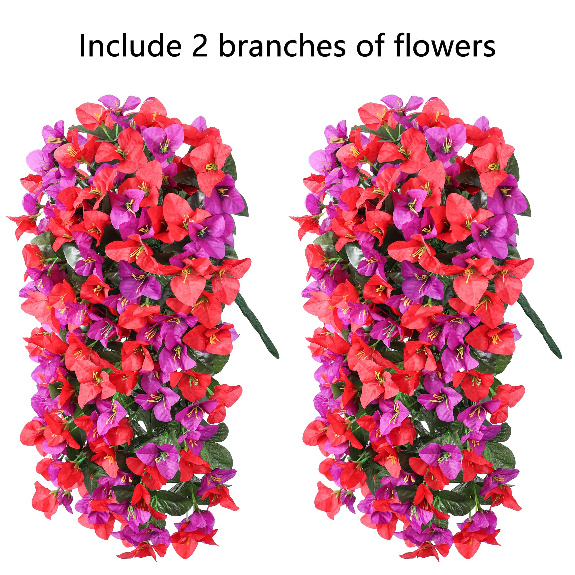 INSPRING faux bougainvillea trailing vine withstands sun and weather for lasting décor.