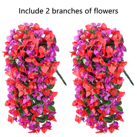 INSPRING faux bougainvillea trailing vine withstands sun and weather for lasting décor.