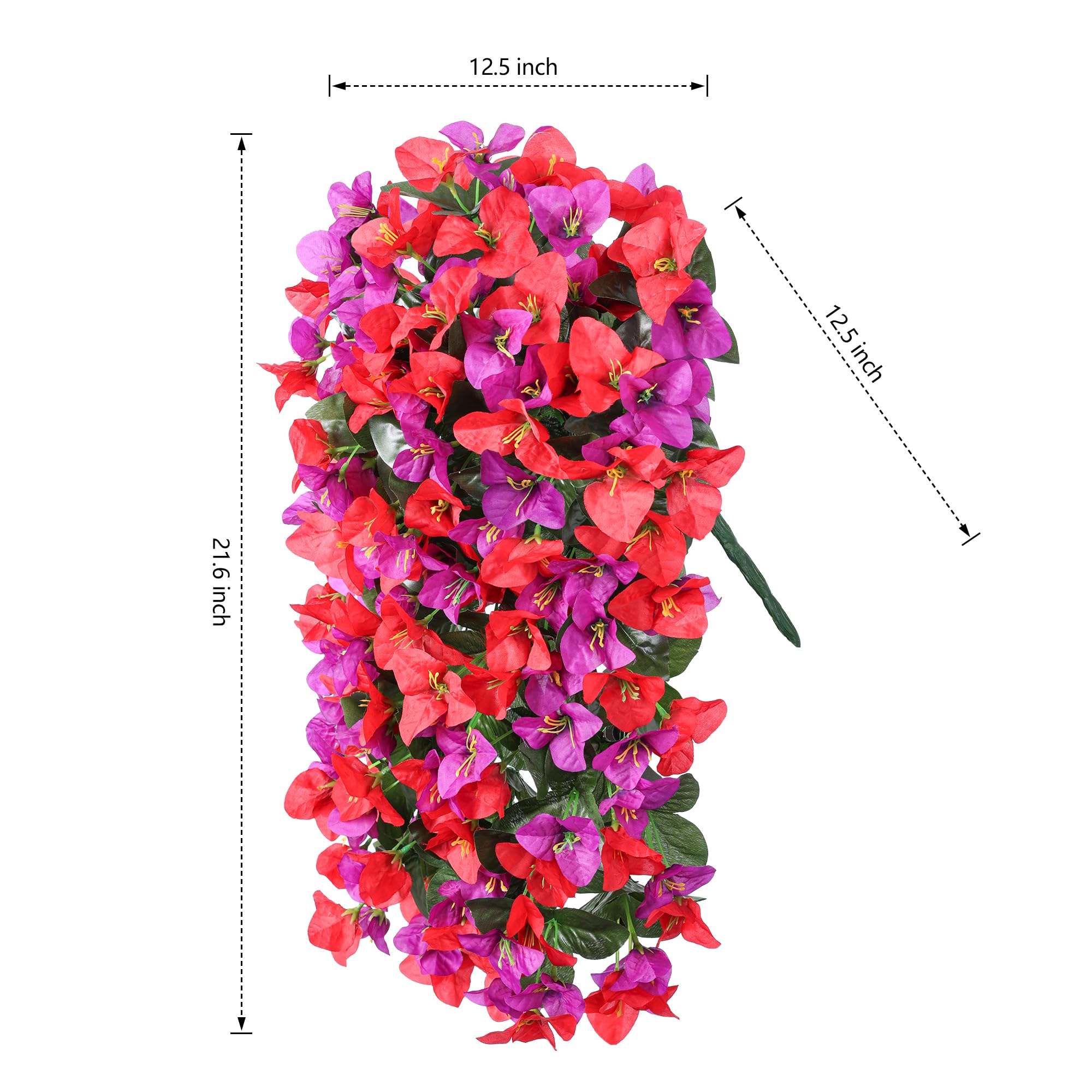 INSPRING faux bougainvillea trailing vine creates lush entryway displays.