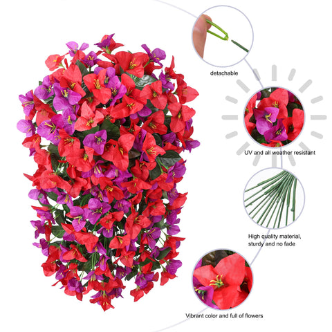 INSPRING faux bougainvillea trailing vine looks lifelike up close.
