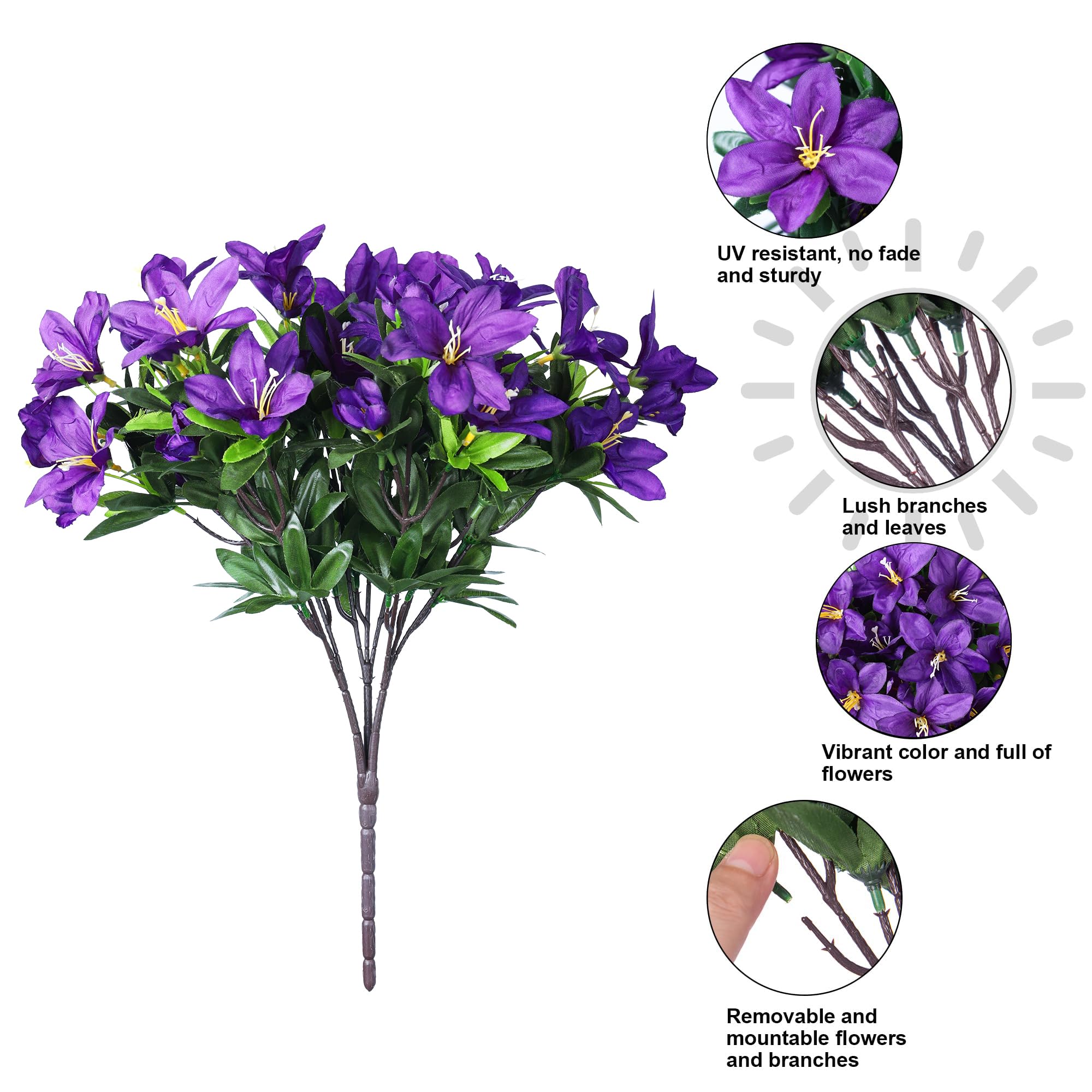 INSPRING festive decor using purple azalea accents