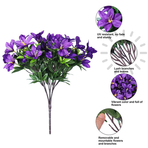 INSPRING festive decor using purple azalea accents