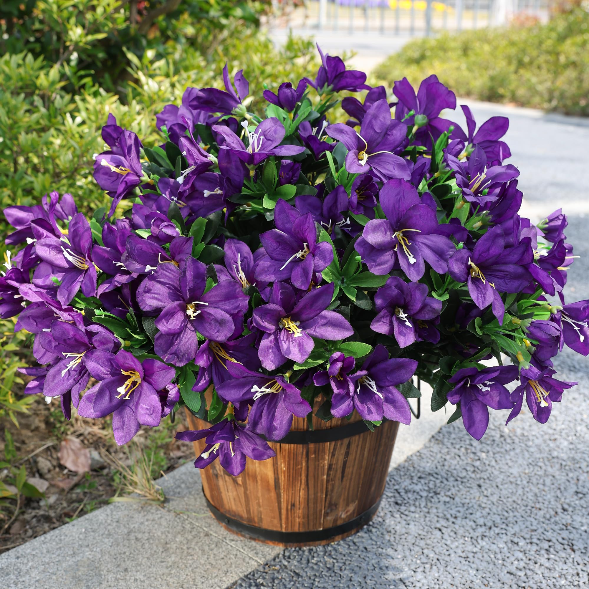 INSPRING porch setup with azalea for stylish outdoor decor