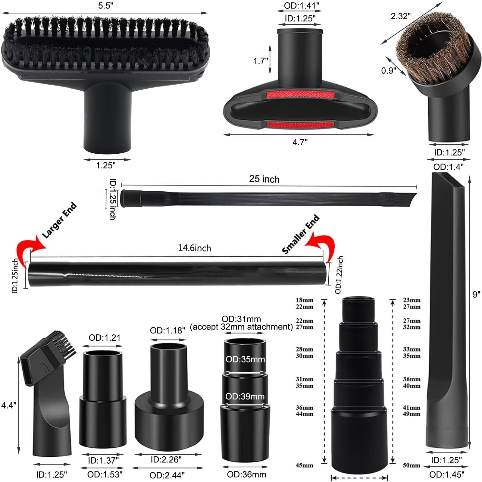 IN VACUUM horsehair dust brush protects delicate surfaces
