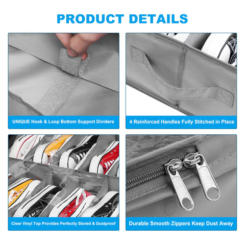 INAYA clear vinyl cover offers visibility for quick footwear selection.