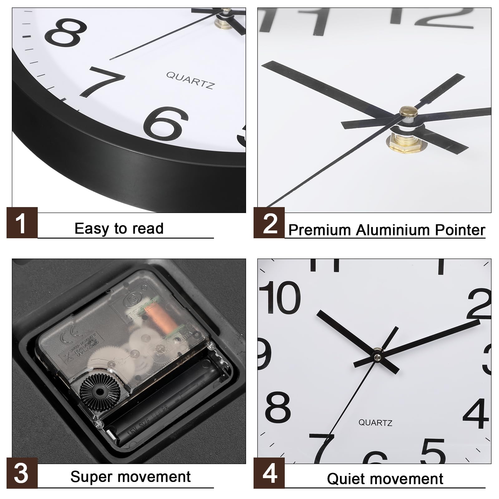 Inbagi 8-pack dial close-up shows clear white dial and black numerals