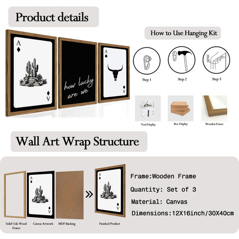 Inch Sunshine Art longhorn bull skull canvas framed for rustic bedrooms or living spaces