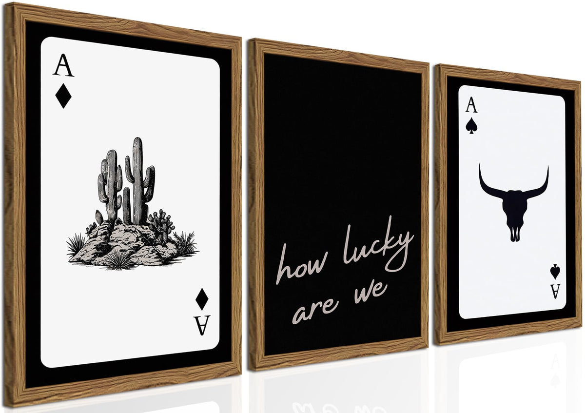 Inch Sunshine Art western wall art 3-piece set adds bold, cohesive cowboy-themed display