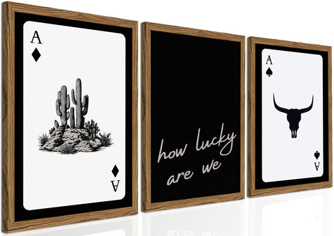 Inch Sunshine Art western wall art 3-piece set adds bold, cohesive cowboy-themed display