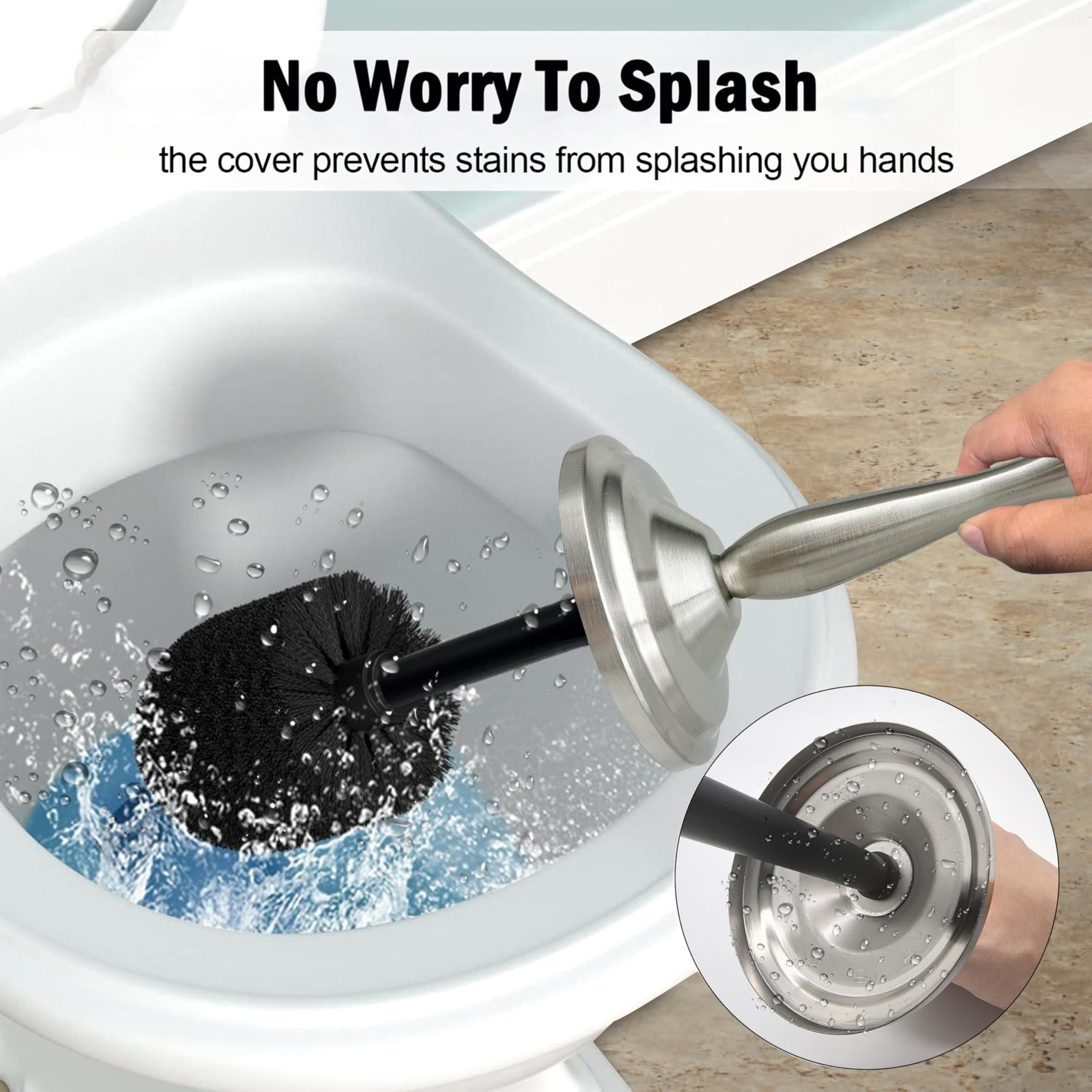 Indecor Home brushed nickel anti-splash cover helps protect surfaces from splashes