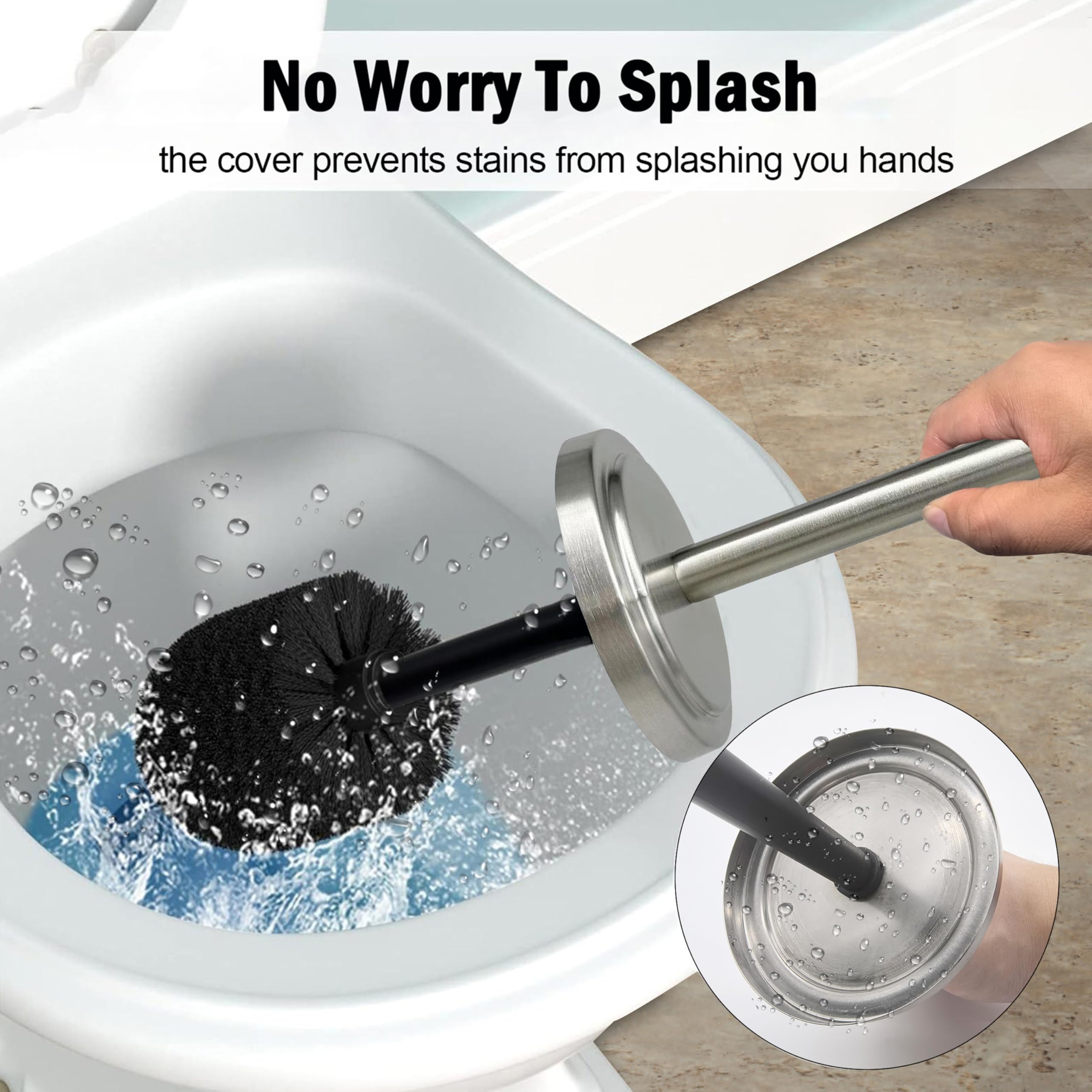 Indecor Home ergonomic handle provides a comfortable grip while scrubbing.