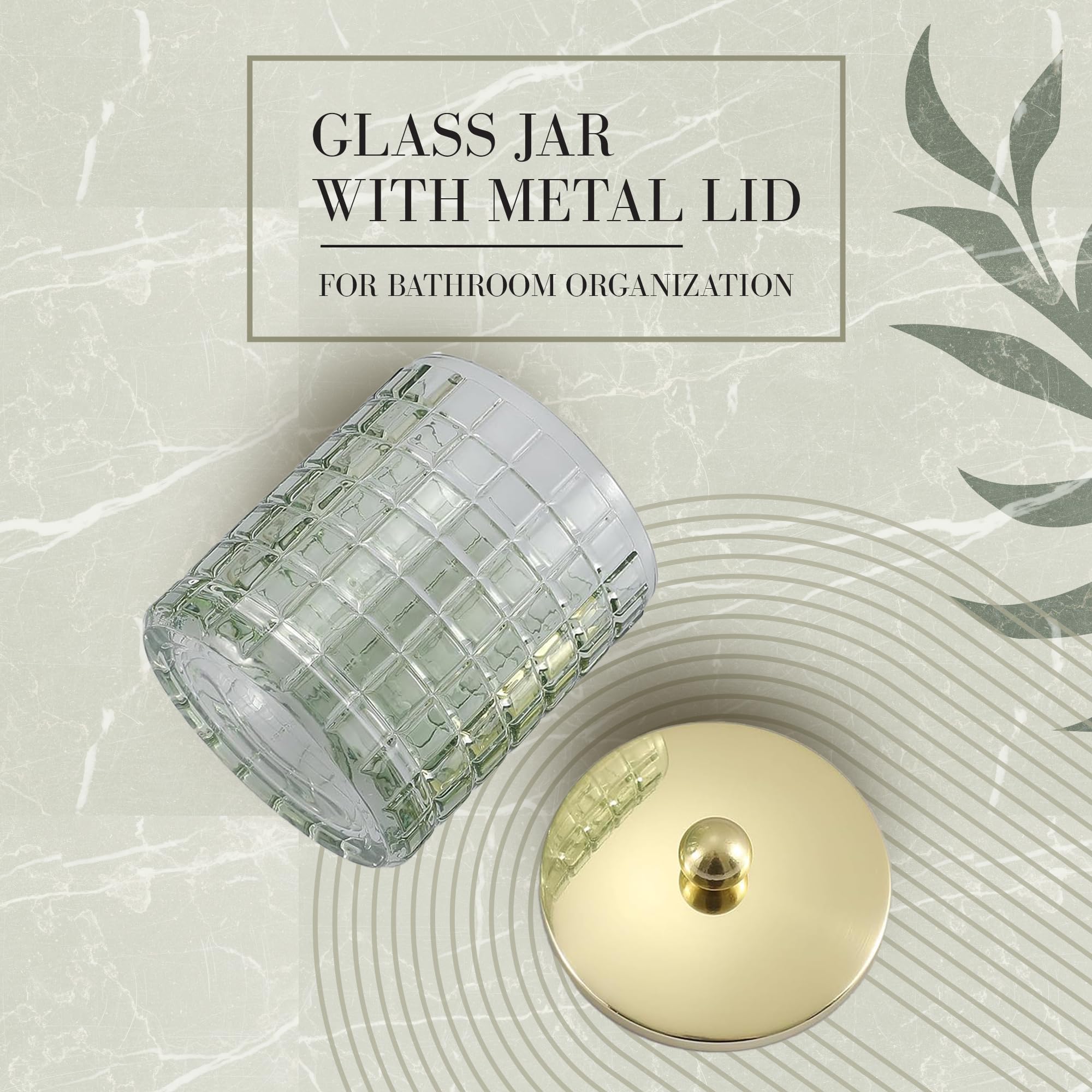 Indecor Home gold lid protects contents from moisture.
