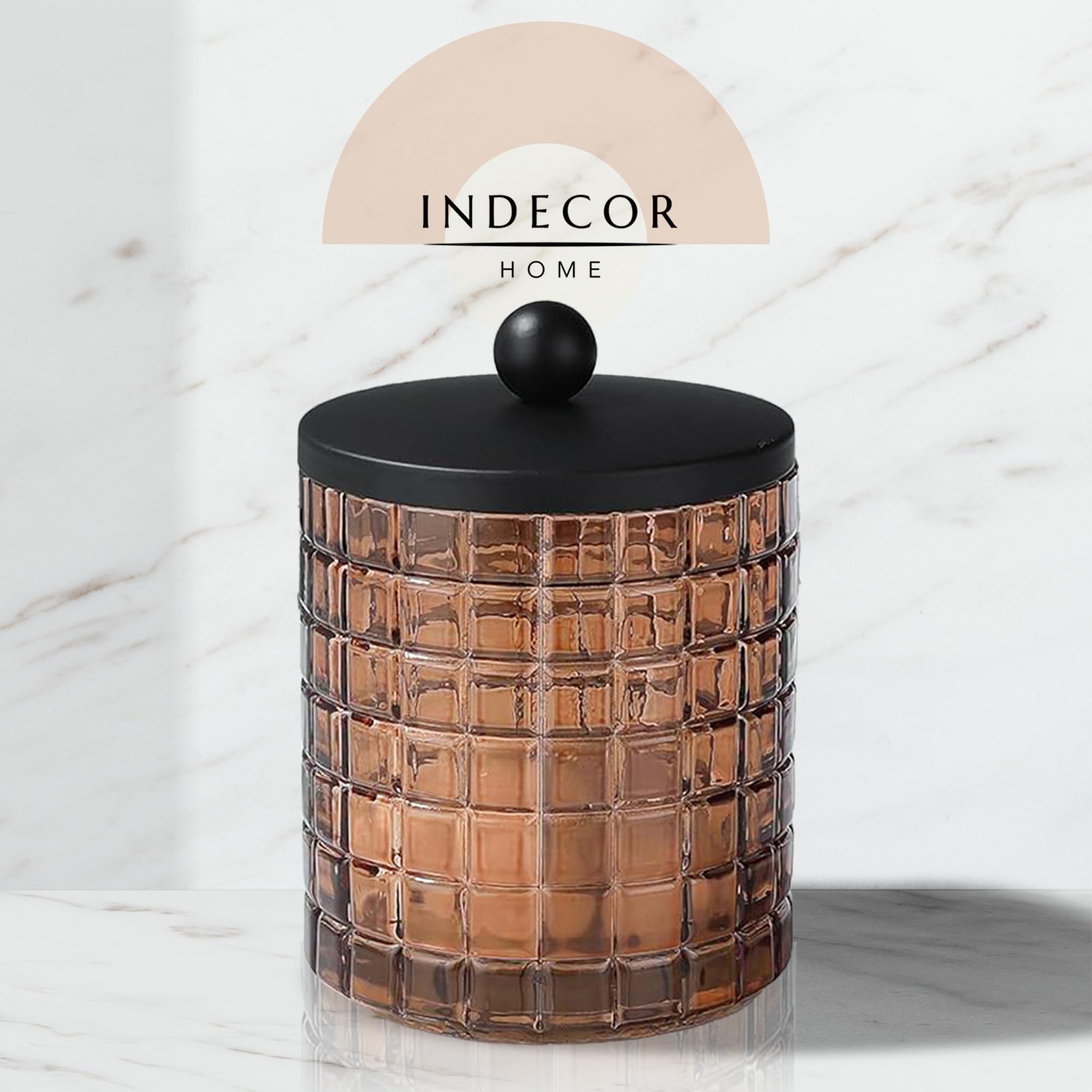 Indecor Home small accessories jar for tidy office or craft spaces